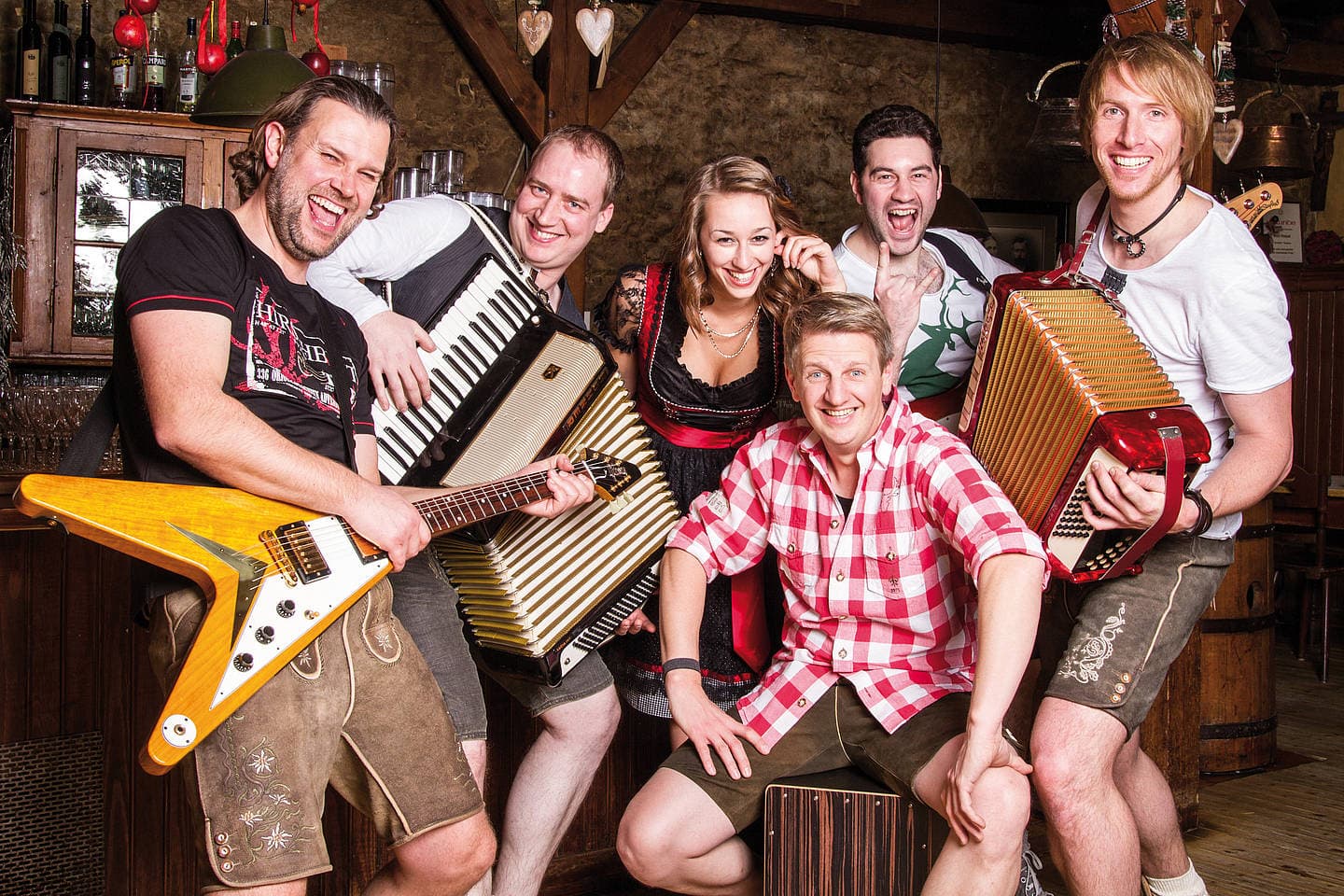 Persfoto Die Fritz Partyband Oktoberfest band bij Oktoberfeestartiesten.nl