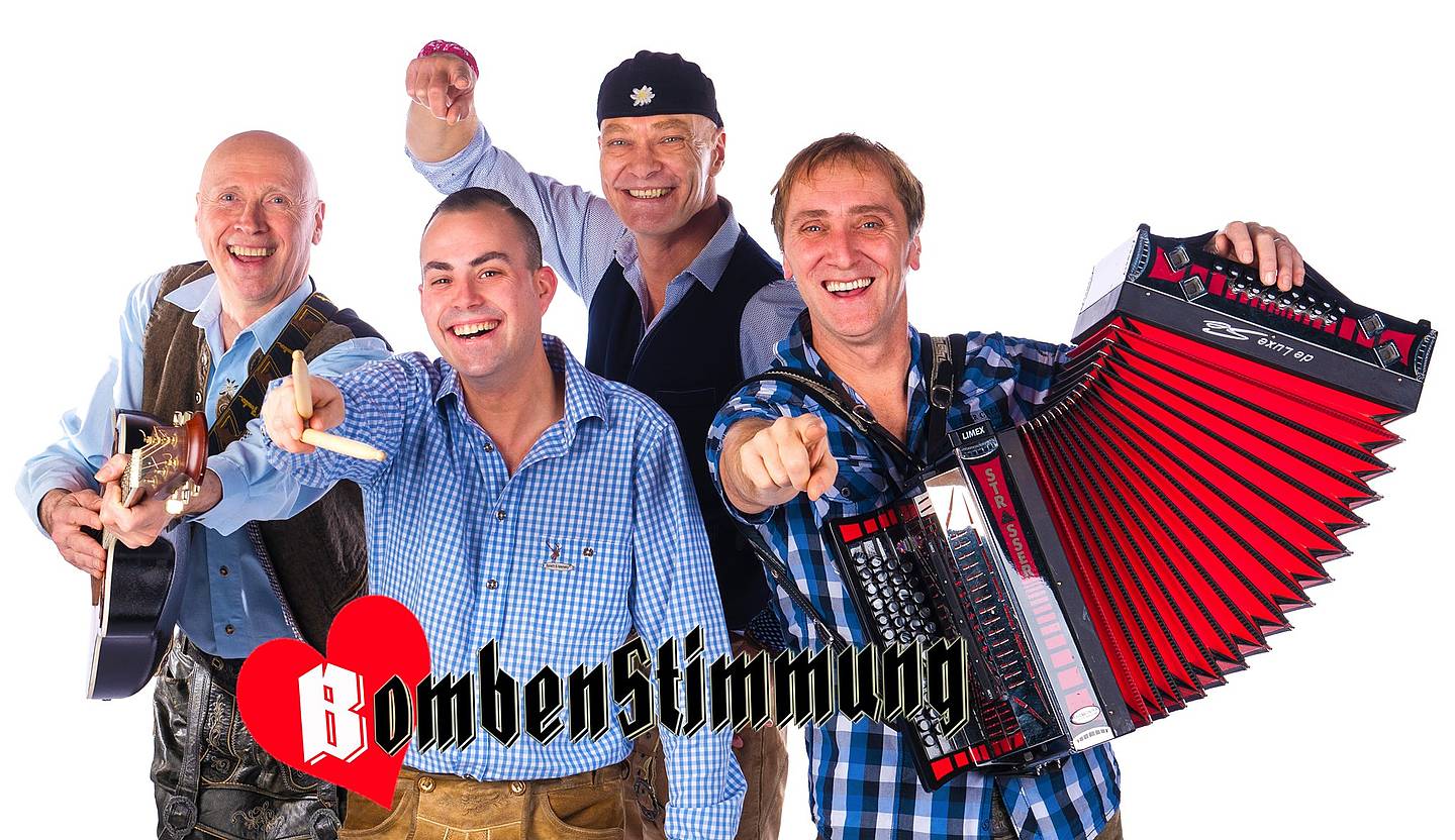 Bombenstimmung boek je direct bij Oktoberfeestartiesten.nl Persfoto van Bombenstimmung, Duitse feestband bij Oktoberfeestartiesten.nl