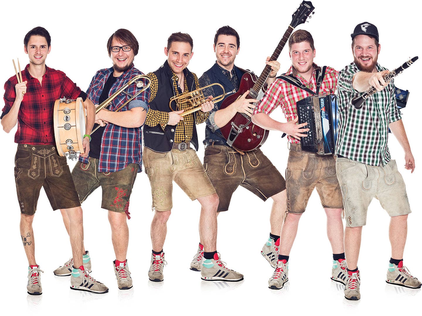 Persfoto van Grabenland Buam Oktoberfest band bij Oktoberfeestartiesten.nl