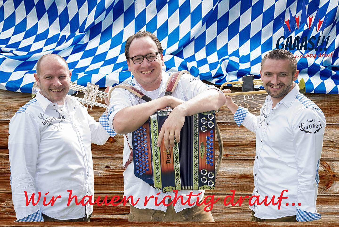 GAAAS!!! boek je direct bij Oktoberfeestartiesten.nl Persfoto van GAAAS!!! Oktoberfest band bij Oktoberfeestartiesten.nl