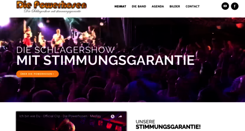 Oktoberfest band Die Powerhosen hebben nieuwe website