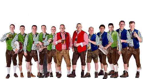 Persfoto van Die Partyhosen, Oktoberfest band bij Oktoberfeestartiesten.nl