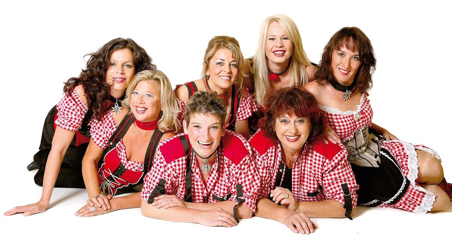 Bayrische 7 boeken bij OktoberfeestArtiesten.nl Persfoto van Bayrische Sieben Duitse band bij OktoberfeestArtiesten.nl