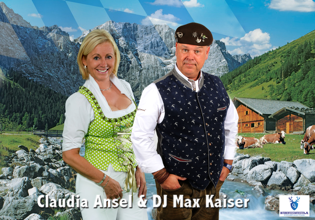 Claudia Ansel en DJ Max Kaiser boeken bij Oktoberfeestartiesten.nl Persfoto van Claudia und Max voor een avondvullend Oktoberfest