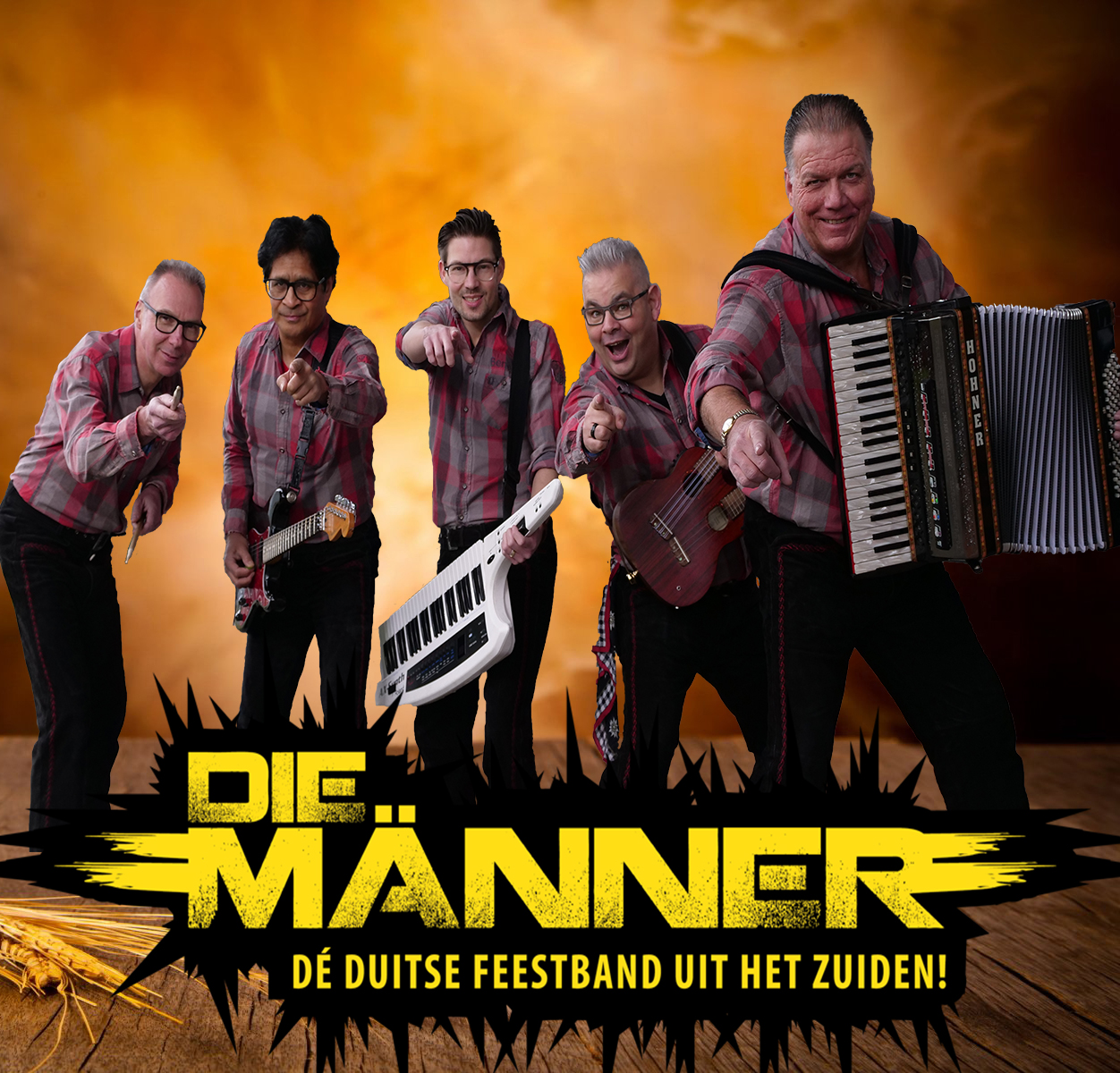 Die Manner boek je direct bij Oktoberfeestartiesten.nl Nieuwe bandfoto van Die Manner, Duitse feestband bij Oktoberfeestartiesten.nl