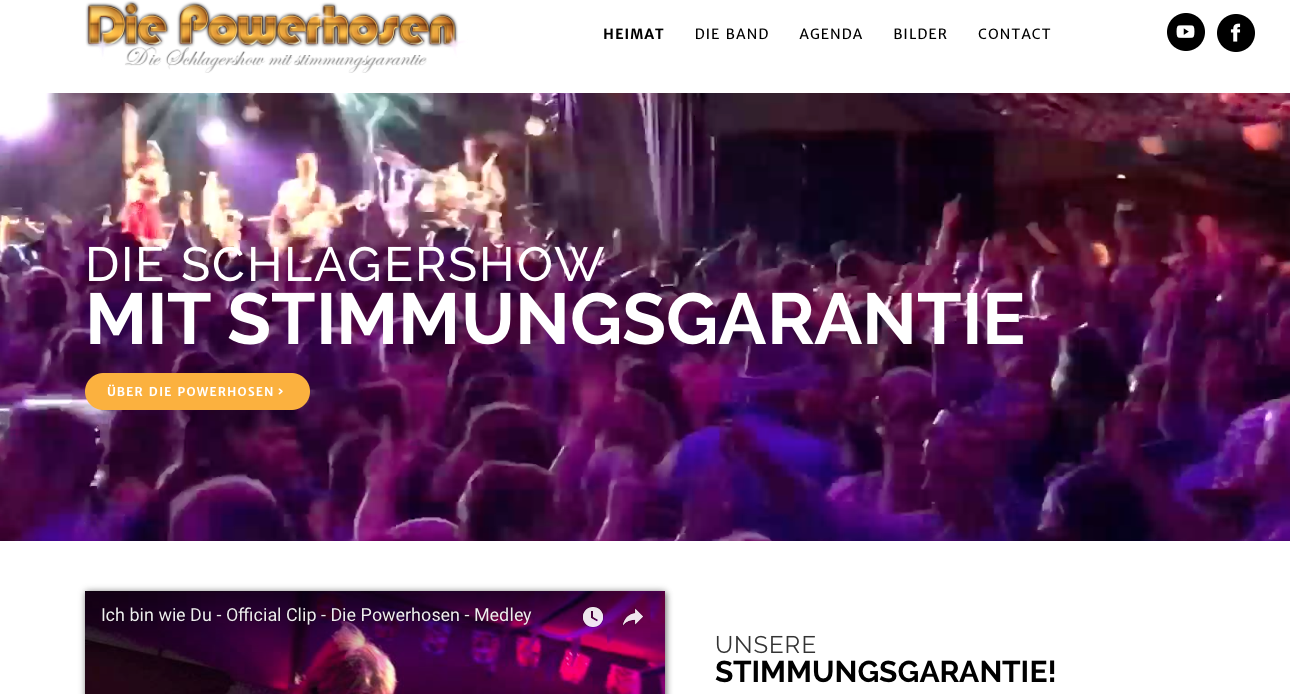Nieuwe website Die Powerhosen Oktoberfest band Die Powerhosen hebben nieuwe website